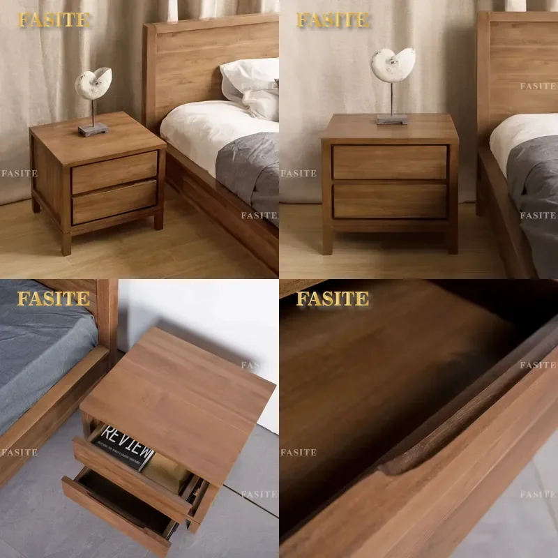 For Imported Teak Furniture Pure Solid Wood Bedside Table Household Bedroom Antique Small Exquisite