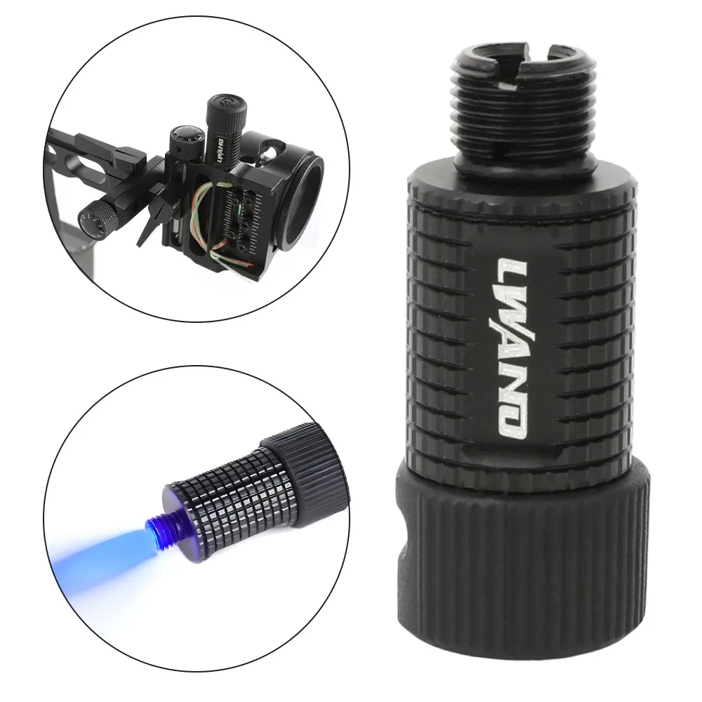 

Archery Compound Bow Sight Device Aiming Light Rechargeable Screwed-Fitting 6/9/11mm 3 Gear LED Adjustable for Shooting Target