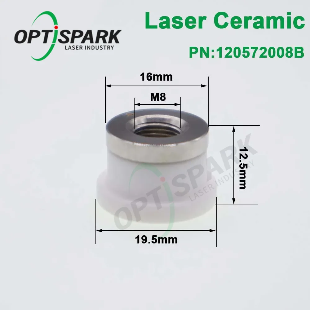 Rraytools 3D Laser Ceramic 120572008B for Raytools Laser Head Nozzle Holder M8 D19.5 BT210S BM240S BM109 BM111 Laser Head