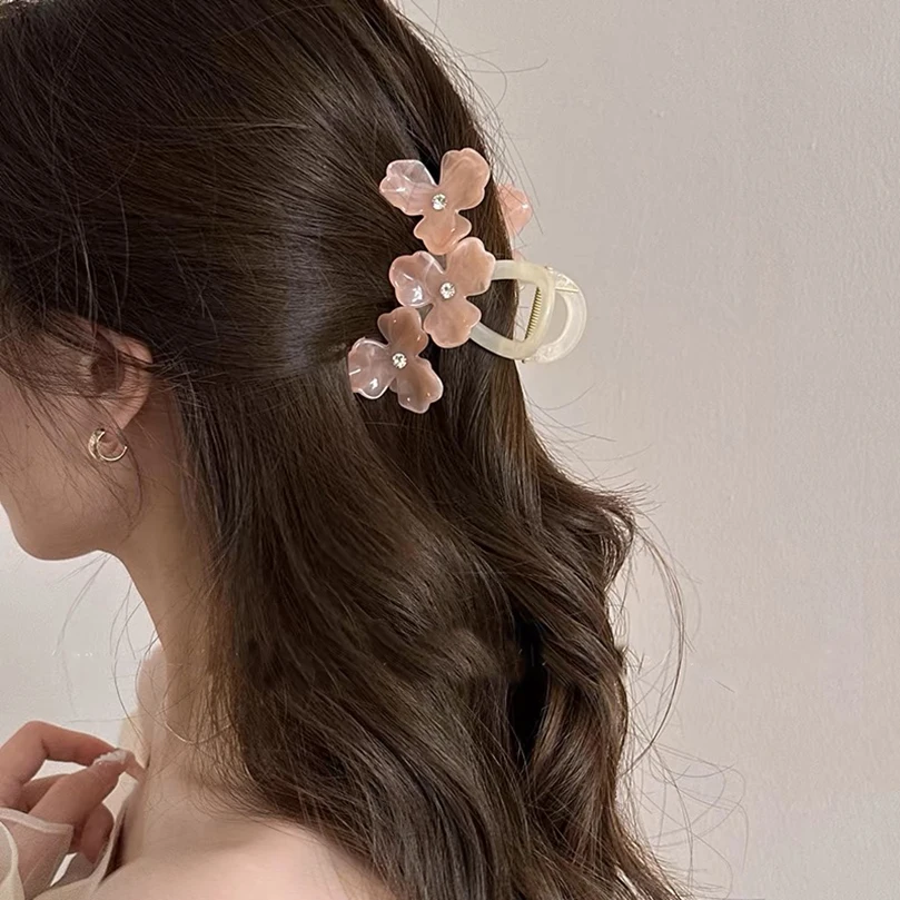 Nuovi fermagli per capelli da donna piccoli artigli per capelli con fiori freschi Clip per accessori per capelli con forcina per ragazze copricapo