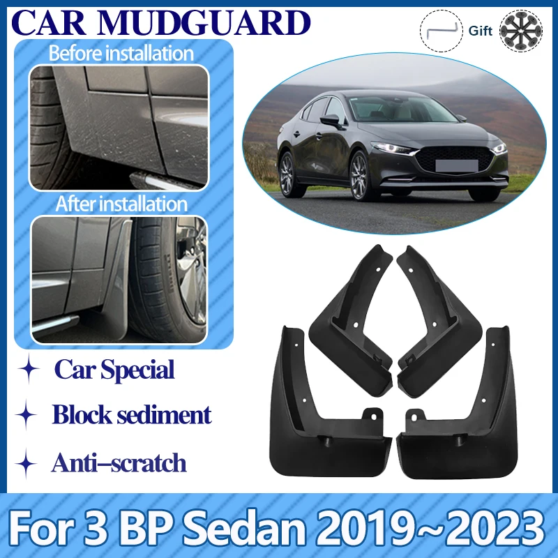 

Mud Guards For Mazda 3 BP Mazda3 MK4 Sedan 2019 2020 2021 2022 2023 Anti-splash Flap Splash Mudflaps Guard Kit Auto Accessories