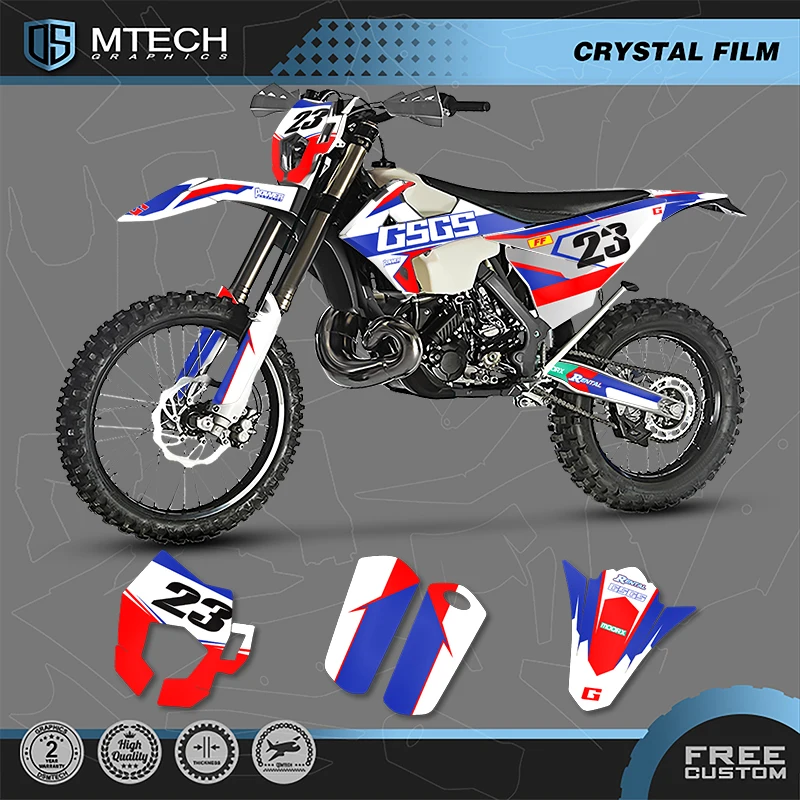 DSMTECH MOTO Motorcycle Team Graphics Decal Sticker Kits For GASGAS 2018 2019 2020 EC Number Name Custom 001