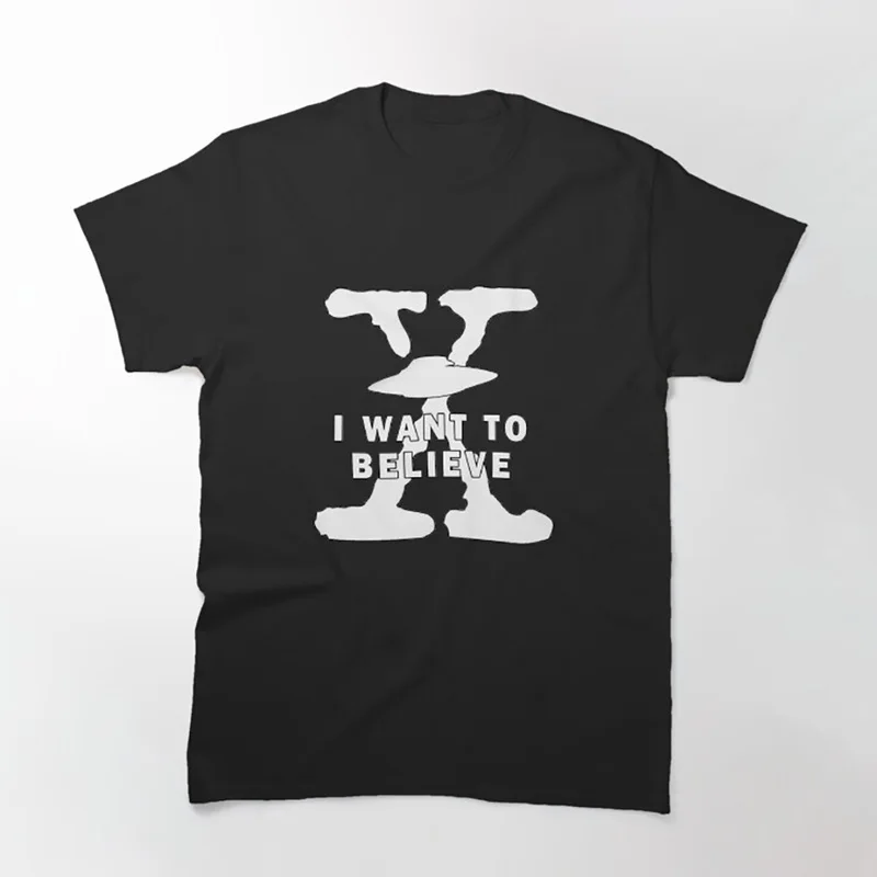 Believe Trust No One Vintage Sci fi tv series The X Files Gift t shirt 0305 Retro Alien movie Graphic clothes All size top S-6XL