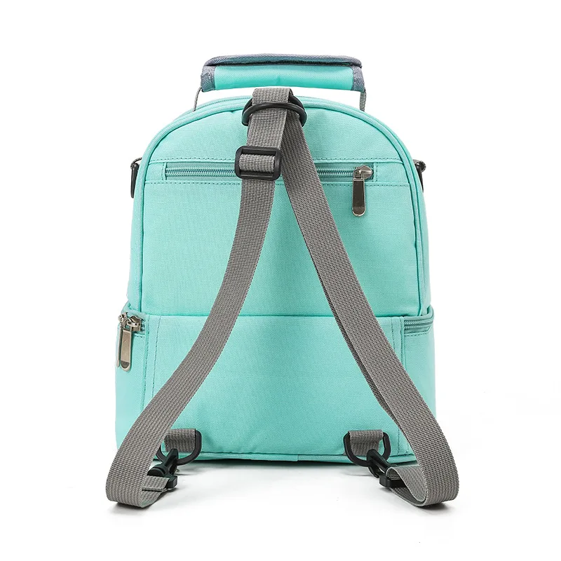 Tragbare Doppel Schicht Kühler Mittagessen Tasche Oxford Tuch Thermische Isoliert Picknick Lebensmittel Bento Tote Container Mama Taschen für Frauen