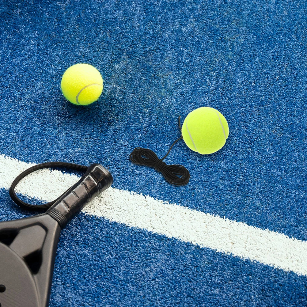 

2Pcs Compact Tennis Training Set with String Attached Ball High Stability Rope for Independent Practice Flexibility and Reaction