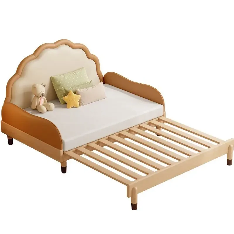 Sunflower pull-out bed with guardrail master bedroom splicing bed small apartment