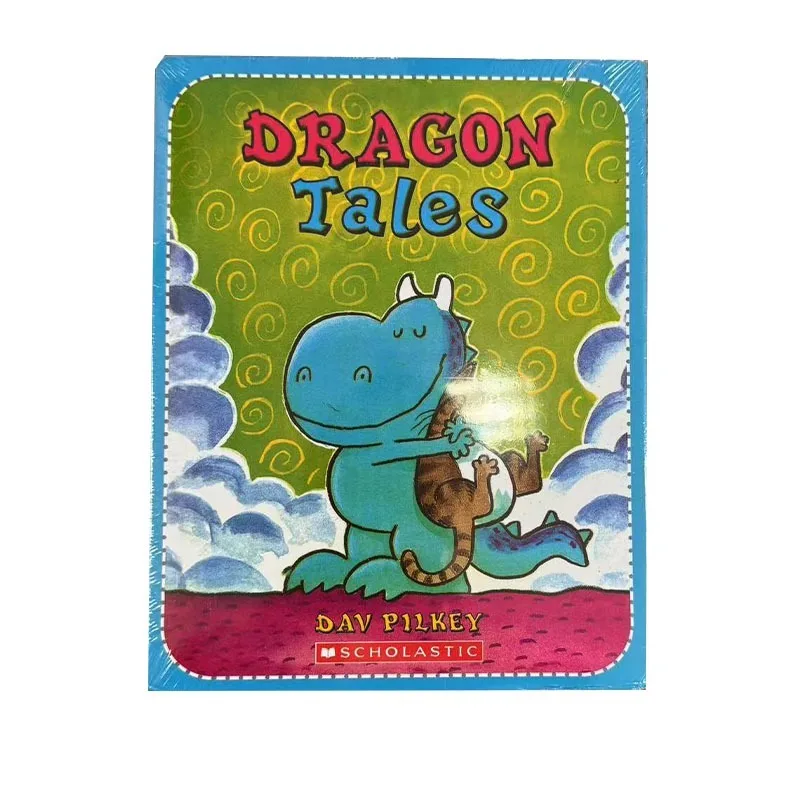 

5 Books/Set Scholastic Dragon By Dav Pilkey Kids Picture Bedtime Reading Story Book Set In English Comic Books