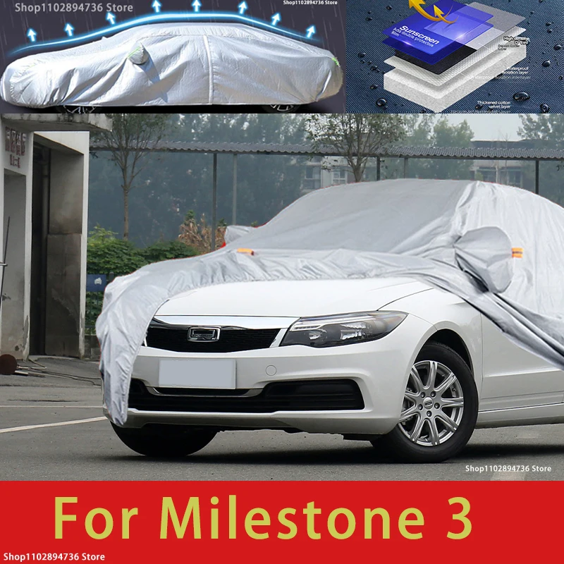 

For Milestone 3 Car protective cover, sun protection, cooling protection, car clothing, car paint protection auto