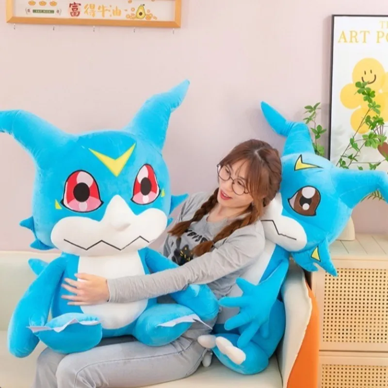 80 سنتيمتر حجم كبير Digimon DemiVeemon Plushies الرقمية الوحش الكرتون أنيمي Peluche Kawaii مريحة لينة دمية ألعاب أطفال هدية