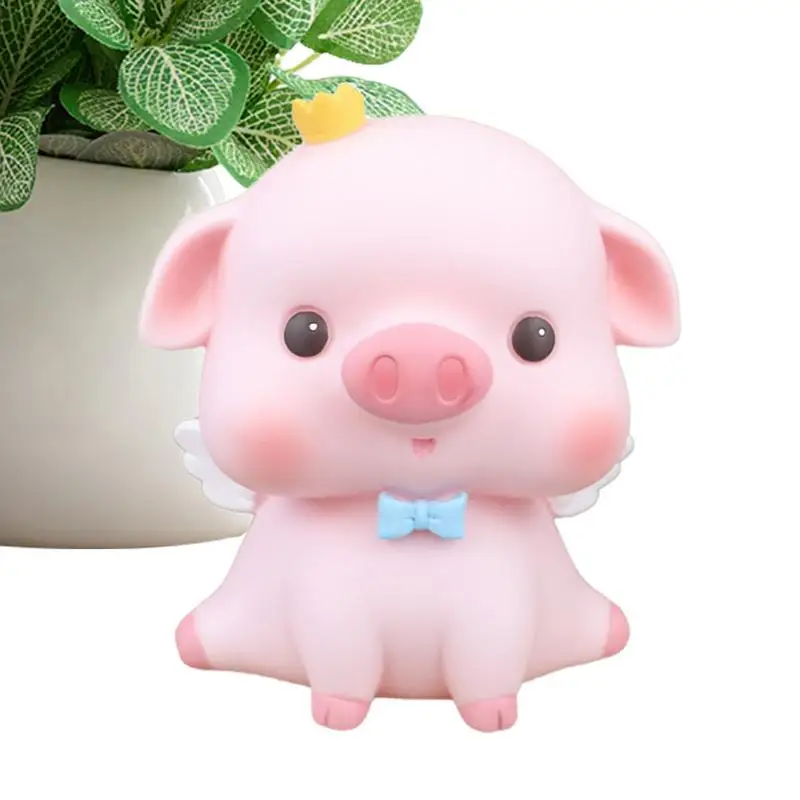 Universal Money Bank Saving Pot For Home Angel Pig Shape Decorative Savings Box Money Bank Mini Safe Coin Cash Saving Money Box