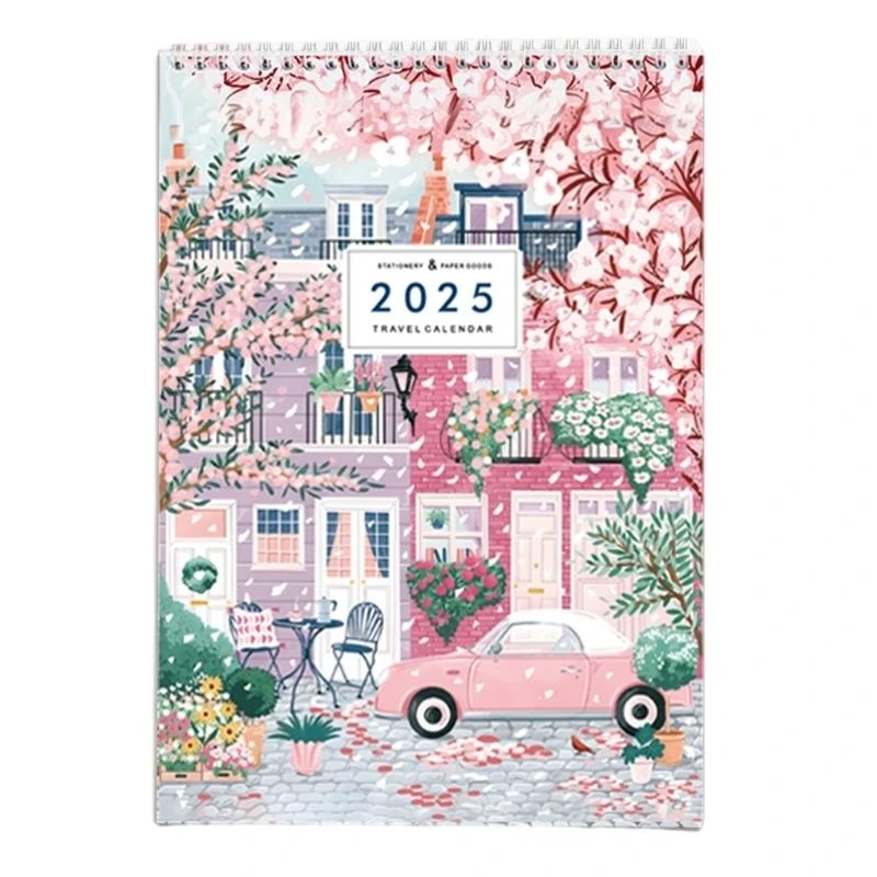 

2025 Travel Journey Wall Calendar Monthly Calendar Planner 12 Month Referances from 01/2025 to 12/2025 for Office School