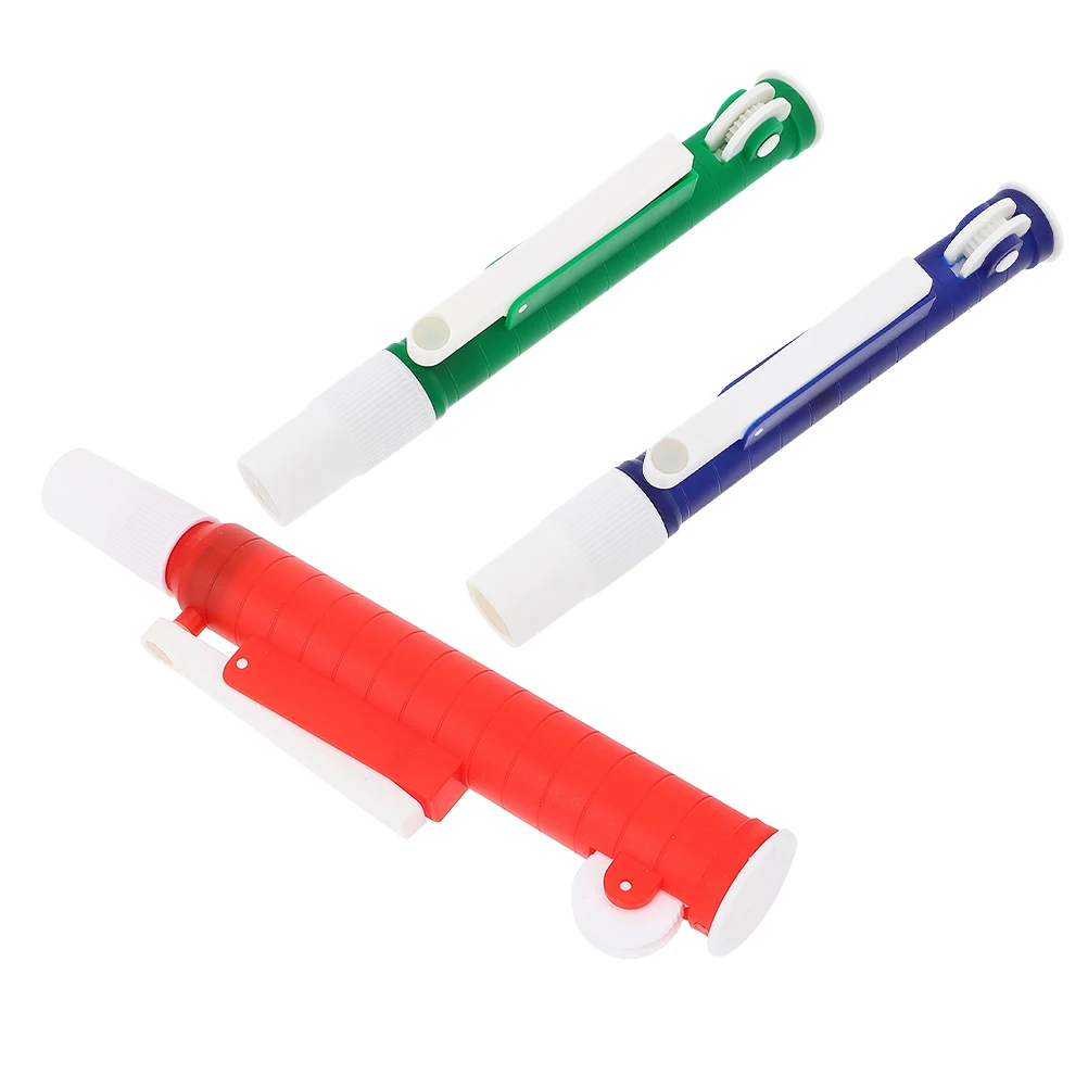 

3pcs Pipette Pump Set 2ml Blue 10ml Green 25ml Red Plastic Glass Lab Supplies Dropping Pumps Adjustable Controller
