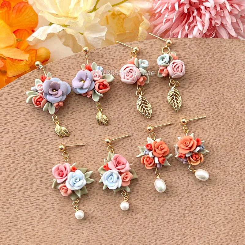 Mini Flower Polymer Clay Cutters 12 IN 1 Combination Petal Round Oval Shaped Earrings Jewelry Pendant Making Pottery Clay Tools