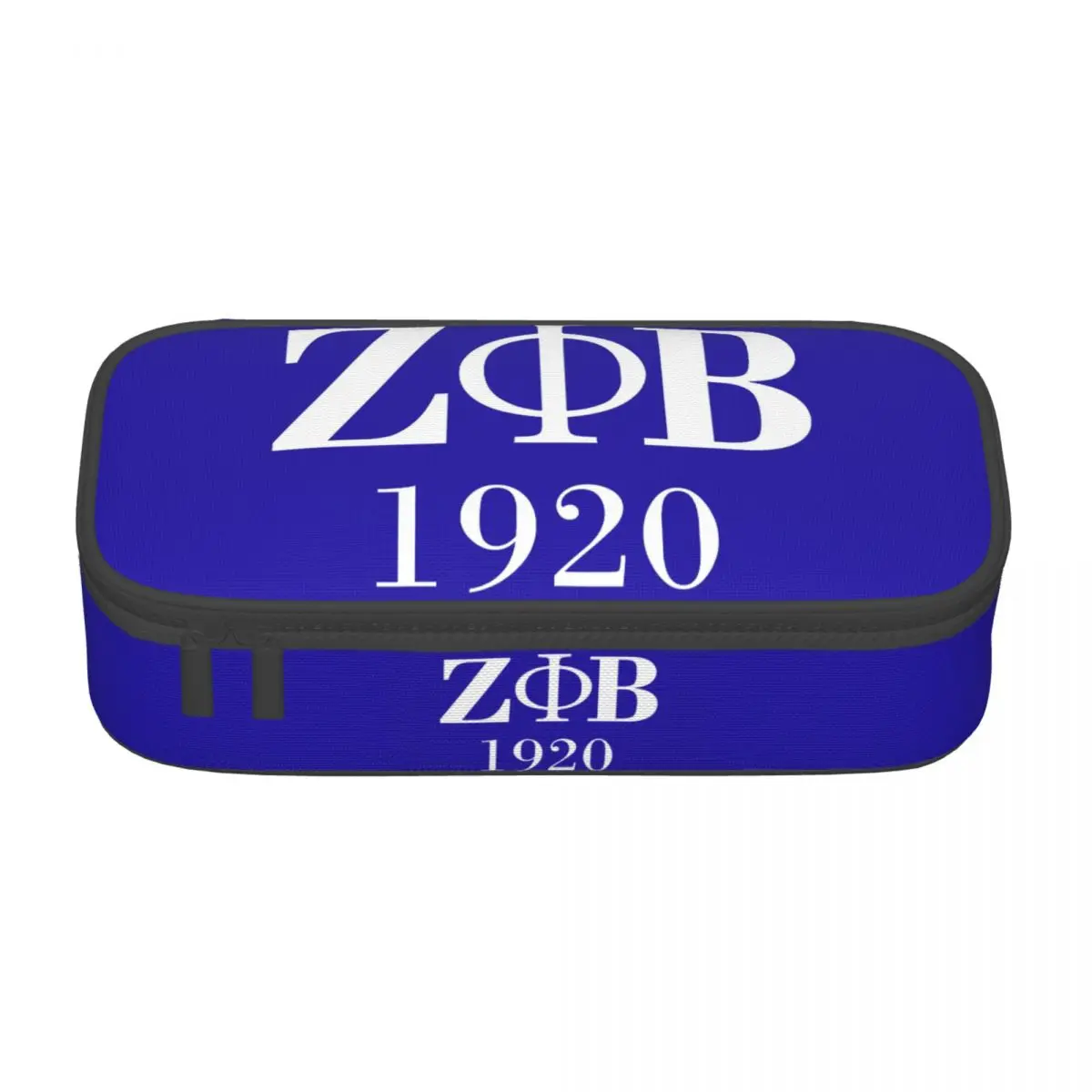 Imagem -02 - Personalizado Zeta Phi Beta Sorority Logo Lápis Case para Meninas e Meninos Grande Capacidade Letra Grega 1920 Pen Bolsa Box Material Escolar