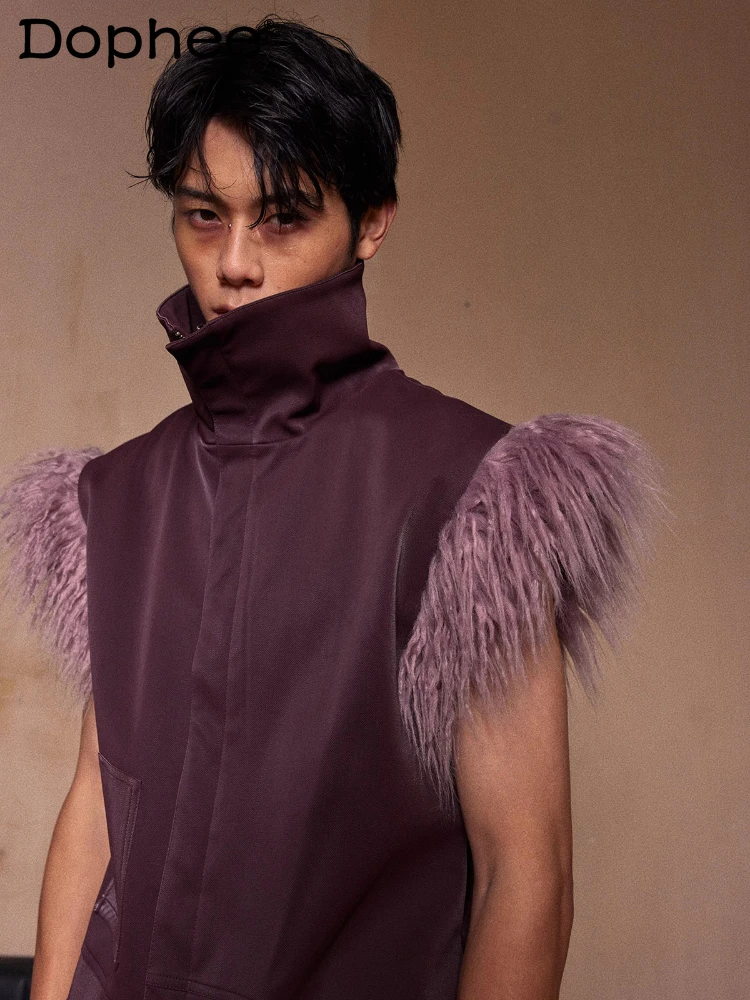 

Мужчины Женщины 2025 года Four Seasons Wear Жилеты Модные оригинальные водолазки на молнии Высококачественные жилеты Модные однотонные топы без рукавов