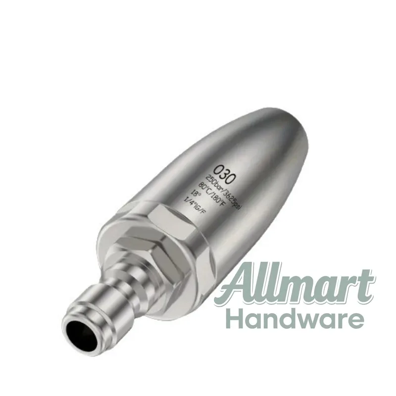 

Профессиональное покрытие 360 ° Вращающаяся насадка для очистки под давлением, быстроразъемное соединение 1/4, подходит для очистных машин