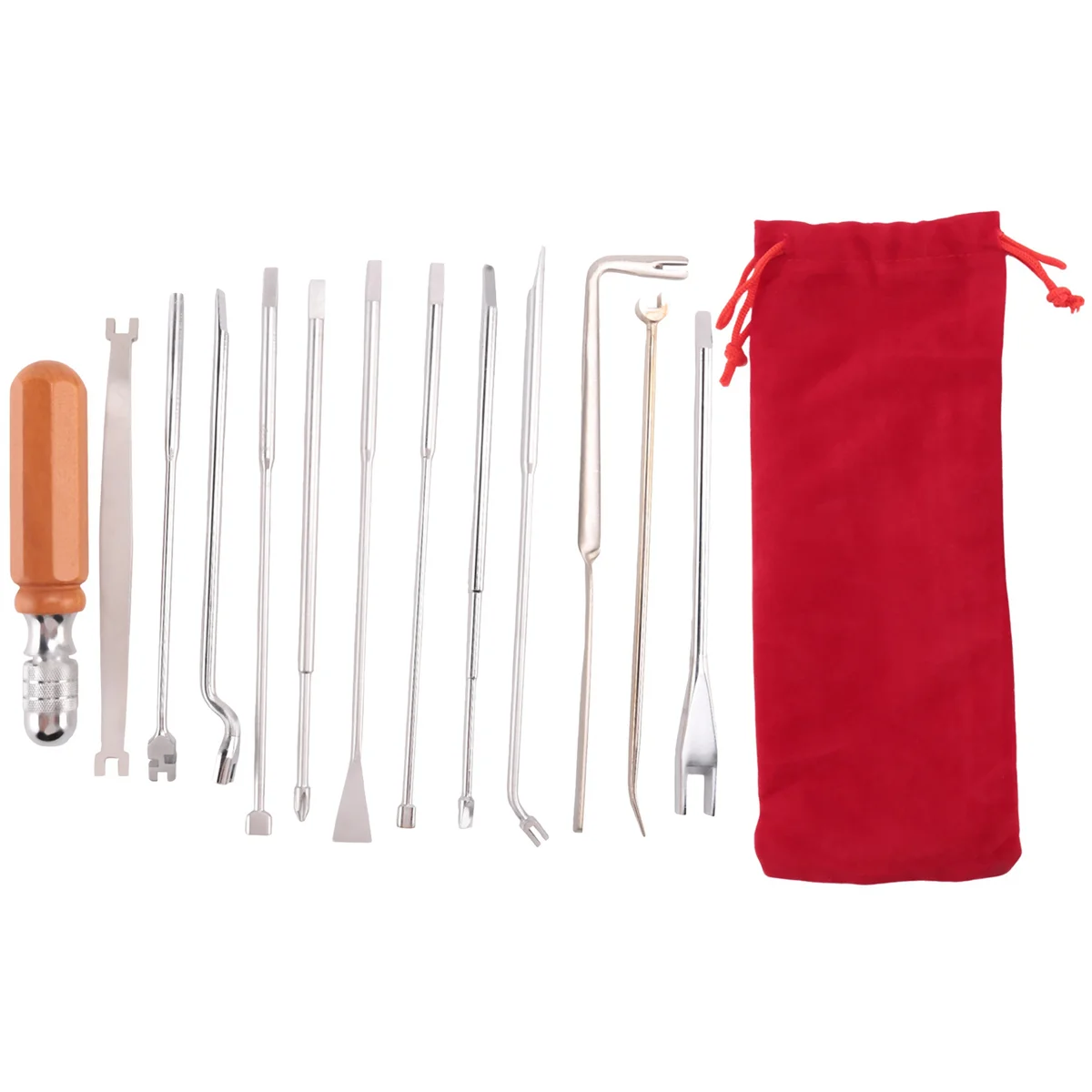 13 pçs ferramenta de afinação de piano ferramenta de manutenção de afinação de piano kit de ferramentas de afinação de piano com chave de afinação