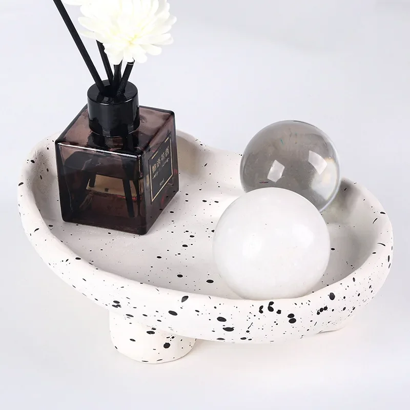 Nordic Resin Tripod Tray Aroma Stand for Entryway Table Glasses Holder Jewelry Catchall Home Decor Storage Organizer