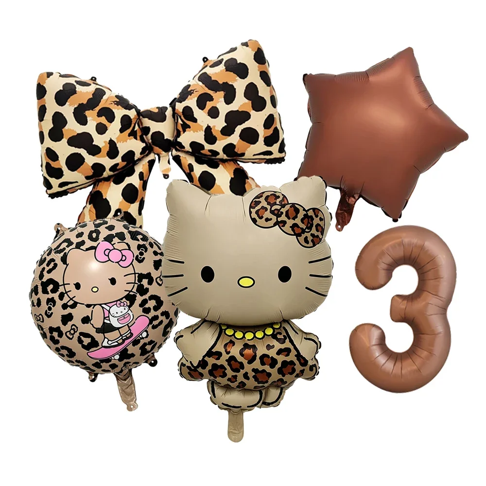 Cartoon Hello Kitty Themen-Tier-Zahlen-Folienballon-Set Kinder Geburtstag Konfetti Party Deko Zubehör Baby-Shower Spielzeug Geschenke – Detail 24