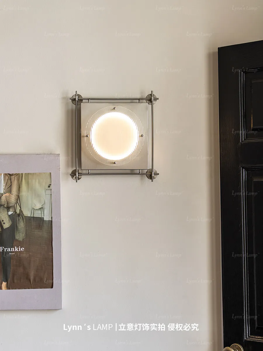 Medieval Bauhaus ice cube wall lamp living room art hanging painting sunset retro decoration bedroom lamp