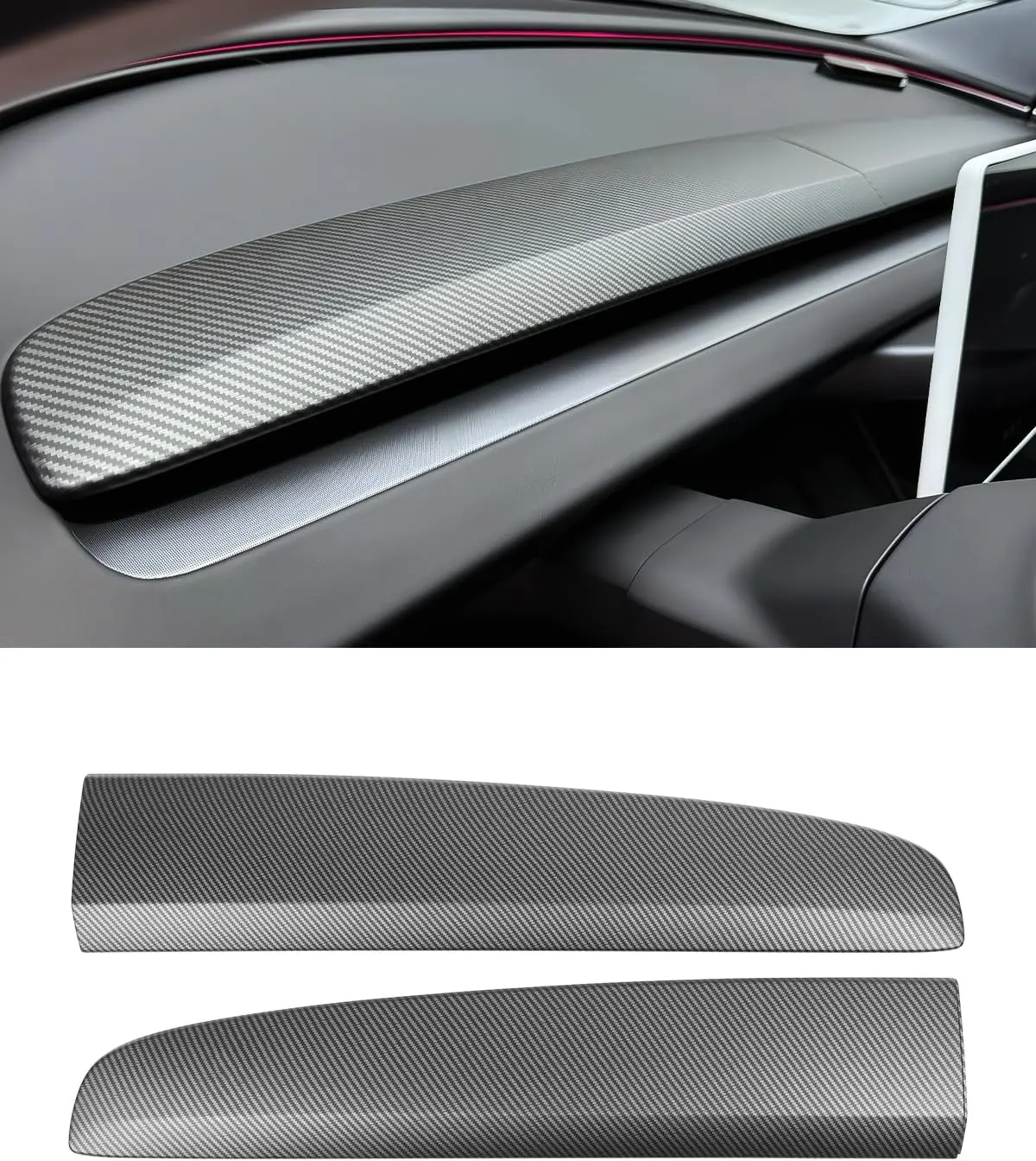 

For Tesla Model Y Juniper Dashbooard Cover ABS Dashboard Panel Trim Sticker 2025 2026 For Tesla Model 3 Highland 2024-2026