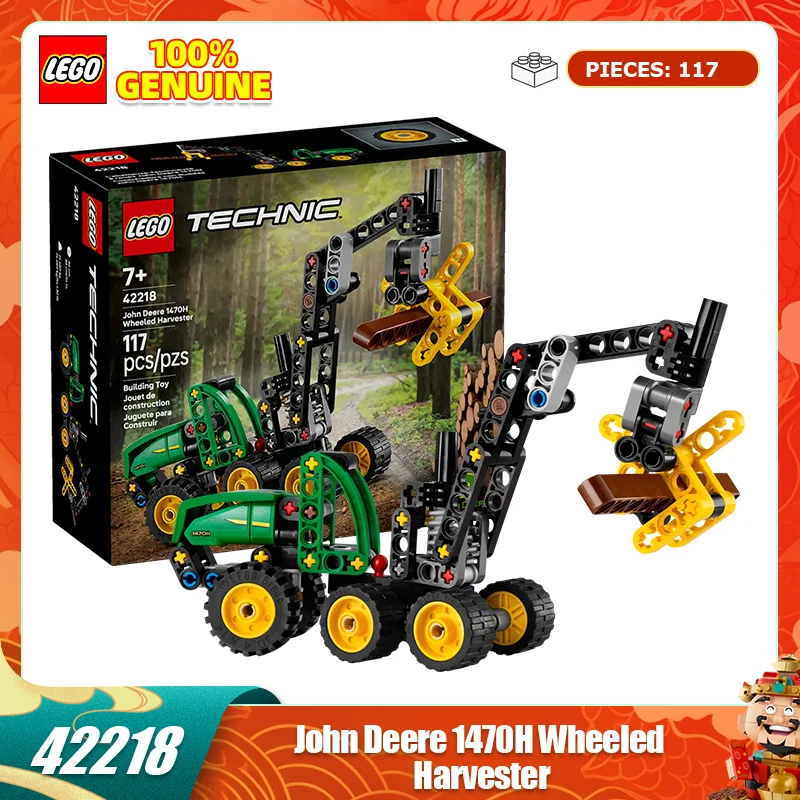 

Строительные блоки LEGO, механическая серия 42218, John Deere, лесной комбайн, детская игрушка, подарок на день рождения