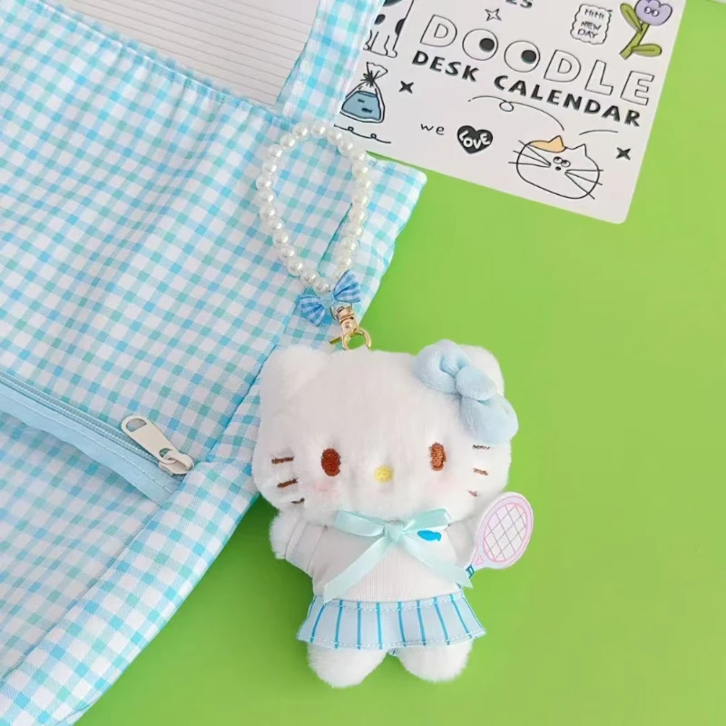 Breloczek pluszowy Sanrio Hello Kitty, uroczy breloczek z kreskówkami Kuromi, Cinnamoroll, My Melody, pluszaki anime dla dzieci i dziewczynek, prezenty świąteczne