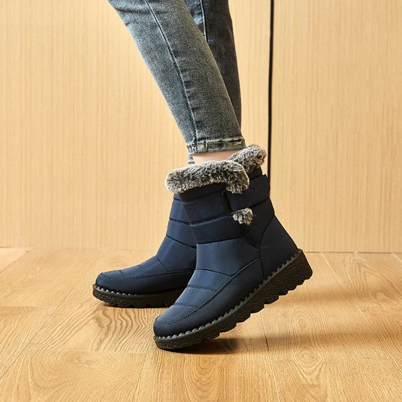 Waterproof Winter Boots for Women 2024New Fur Long Platform Snow Boots Warm Cotton Couples Shoe Hot Plush Ankle Boot Botas Mujer