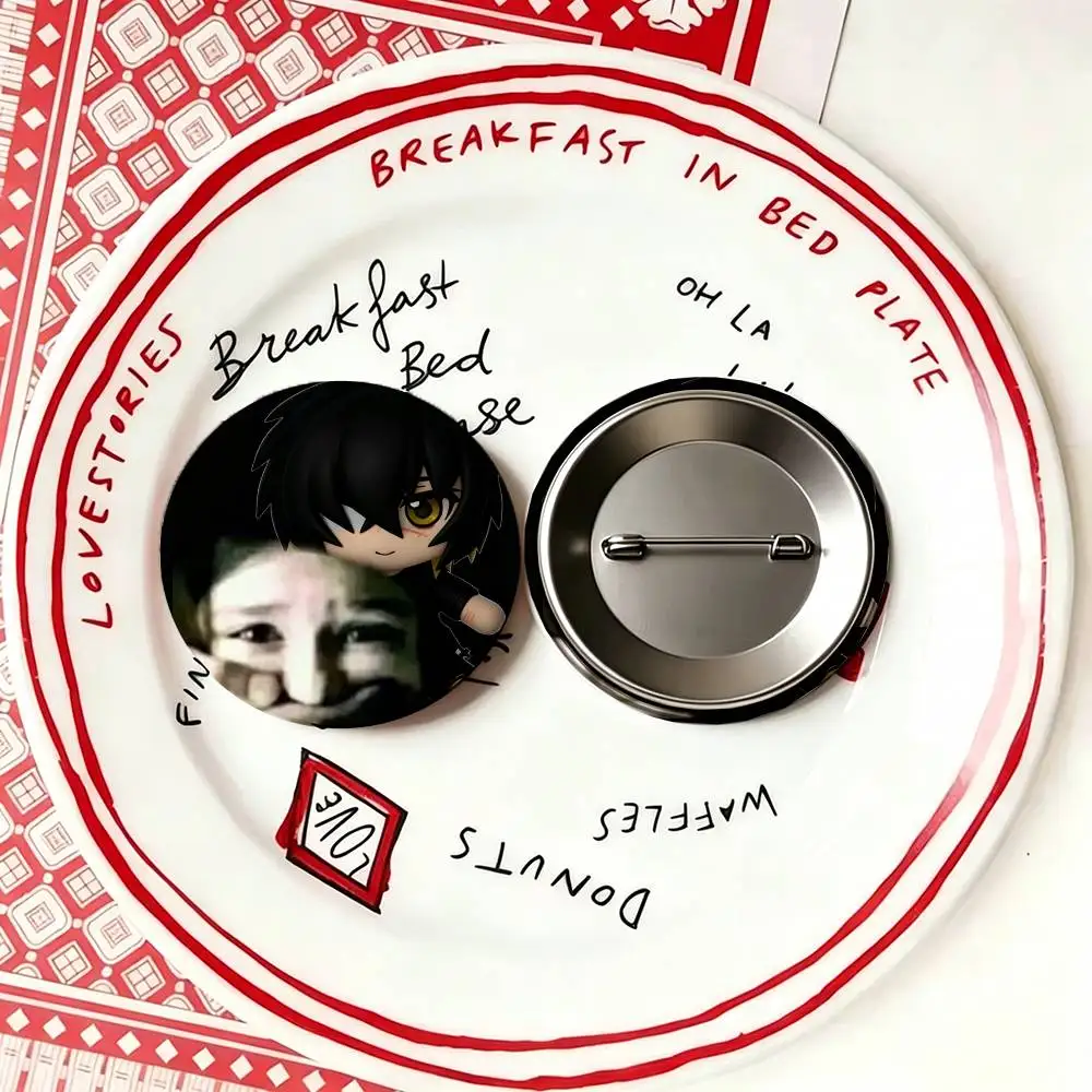 Cute Slow Damage Anime 25mm 75mm 44mm 58mm 32m Coin Badges Personalized Handmade Round Brooches Pins