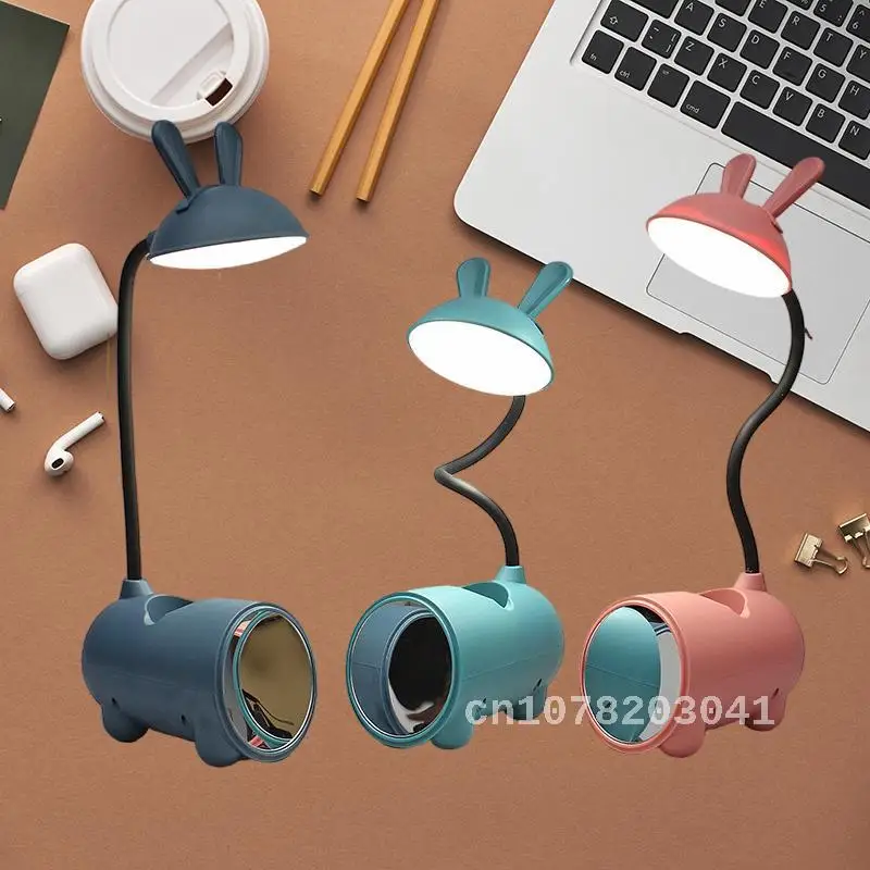 Student Bedroom Children's Pencil Desk Lamp USB Rechargeable Touch Dimming Eye Protection LED Night Light Desktop Light