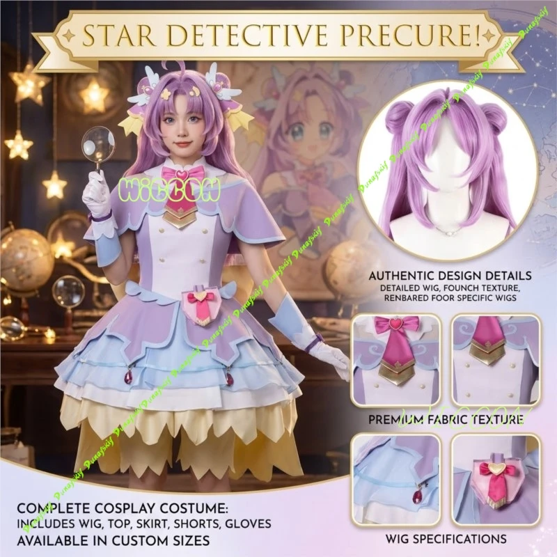 

Star Detective Precure Detective Pretty Cosplay Costume Akira Anna Daily Wear Anime Outfit For Women Girl Halloween Party Dress