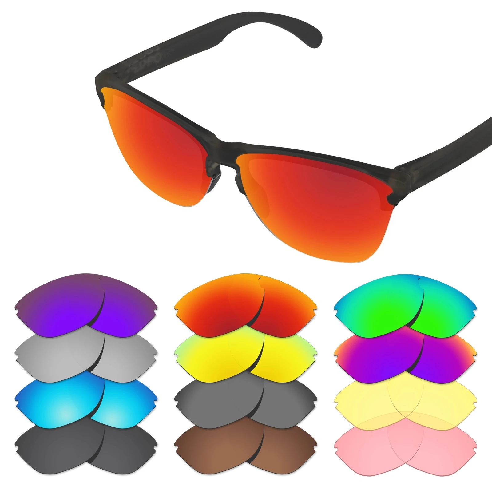

Hokklo Anti-Scratch Polarized Replacement Lenses for Oakley Frogskins Lite OO9374 Sunglasses-Only Lenses Multiple Colors