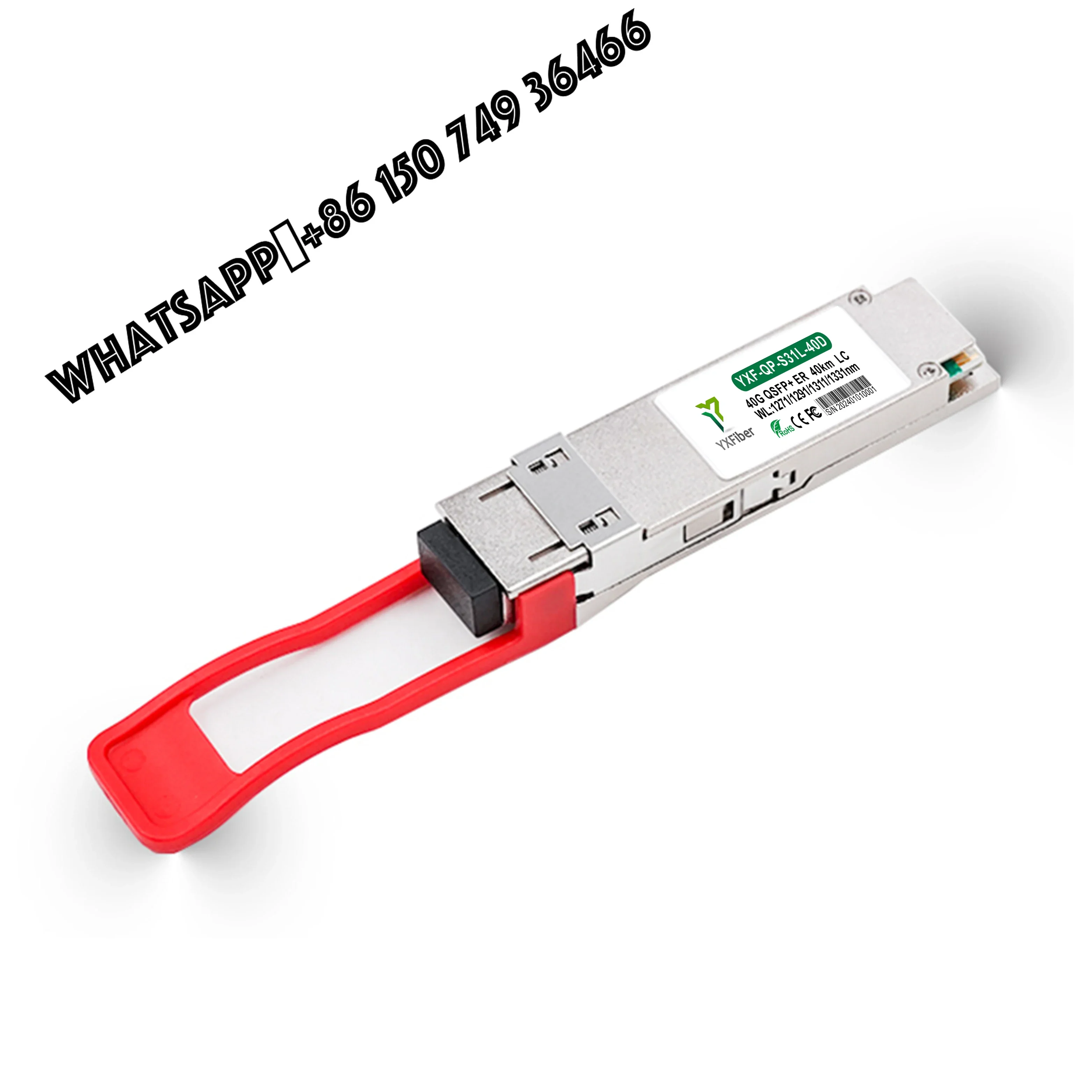 Compatible QSFP+ 40G ER4 40km CWDM 1271nm, 1291nm, 1311nm, 1331nm Single Mode Dual LC Optical  TransceIver MODULE Qsfp 40G