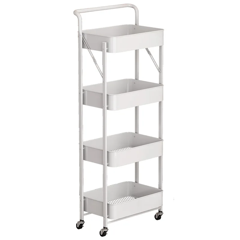 

Kitchen storage and storage shelves for multi-layer floor-to-ceiling vegetables household removable foldable cart storage racks