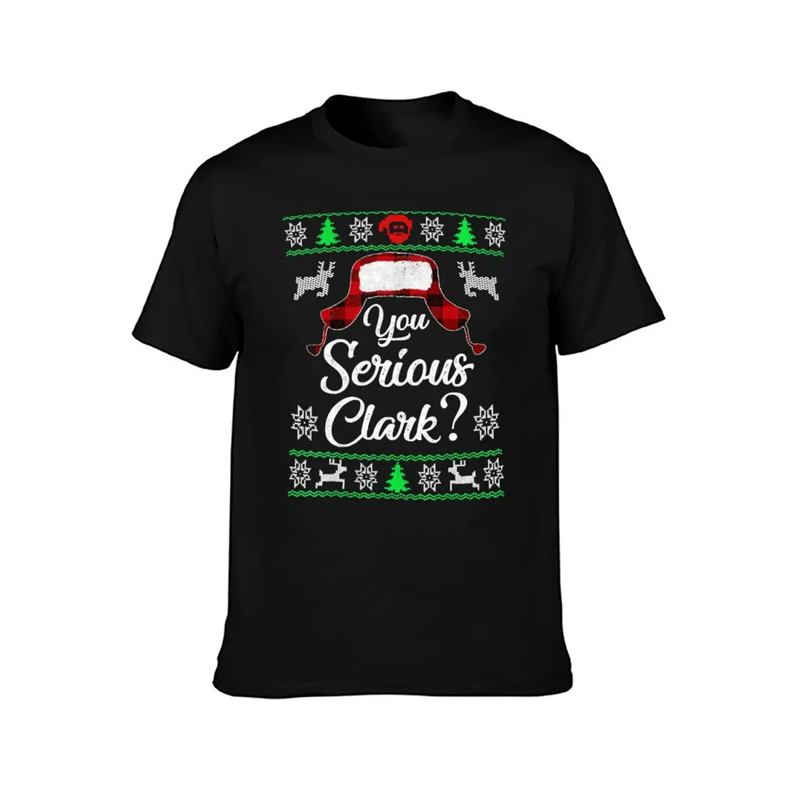 You Serious Clark Ugly Sweater Funny Christmas for Vacation T-Shirt Vintage Print Crew Neck Tee