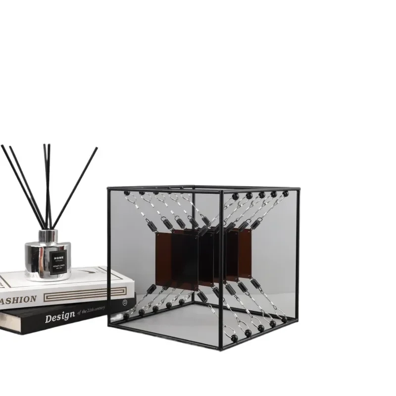 Modern Minimalist High End Metal Acrylic Stacked Geometric Art Ornament for Living Room Entrance Home Jewelry Display Decor