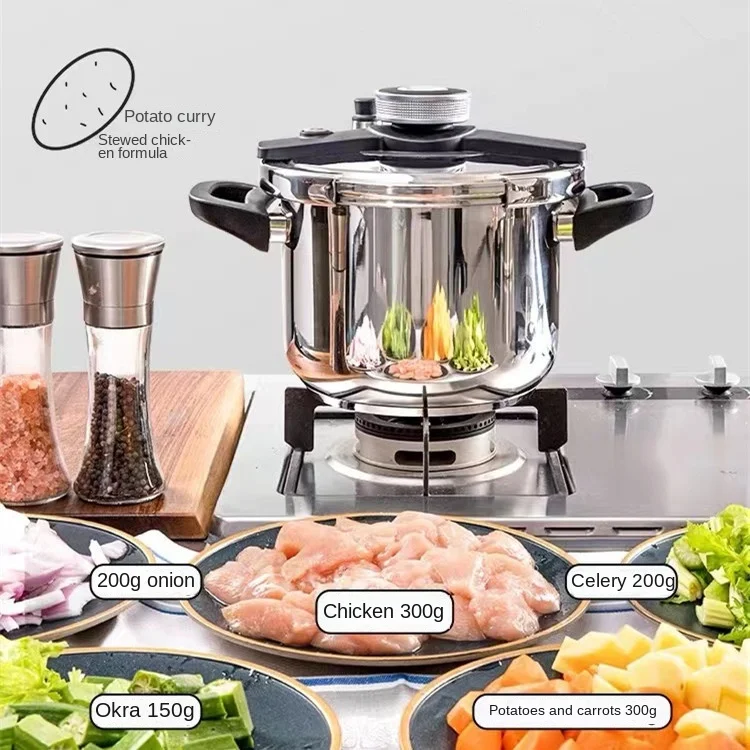 304 stainless steel pressure cooker 9L safety explosion-proof induction cooker gas stove universal