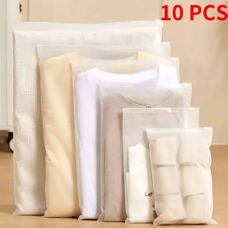 50 Stück weißer großer Kunststoff-Müllsack, verdickter transparenter Kunststoff für Bettwäsche, Einweg-Hotel-Aufbewahrungstasche für den Hausgebrauch – Detail 13