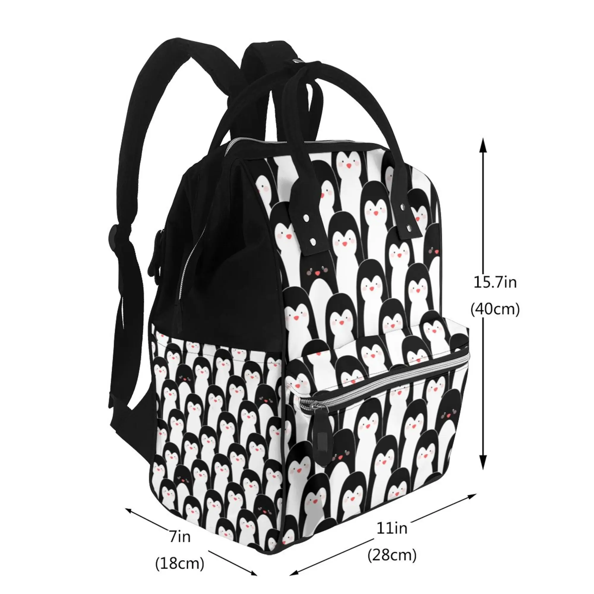 Cute Penguin Diaper Bag Mummy Backpack Momen Large Capacity Diaper Changing Bag Multifunction Casual Travel Rucksack Satchel