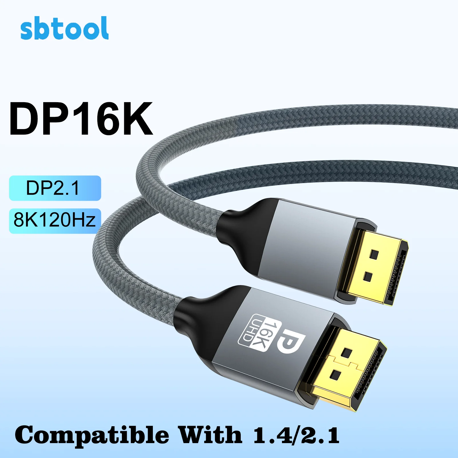 DP-DP 16K60HZ كابل منفذ العرض كابل DP كابل الفيديو والصوت مناسب لأجهزة الكمبيوتر المحمول كابل جهاز عرض التلفزيون كابل البيانات