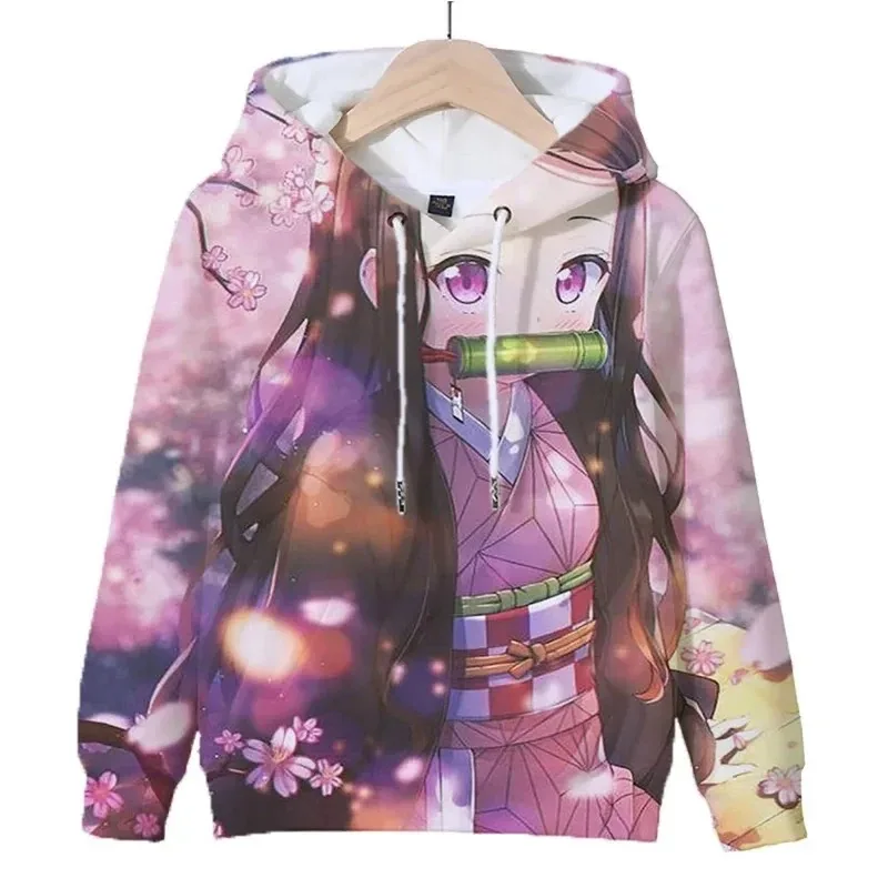

2025 Fashion 3D Devil Killer Kamado Nezuko Hoodie Kawaii Anime Sportswear Clothing Autumn Hoodie Long Sleeve Men and Women