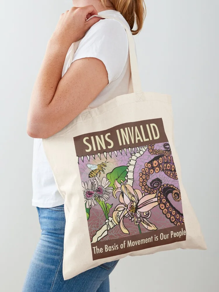 The Basis of Movement is Our People Tote Bag Canvas Beach bag university shopper bag free delivery bags
