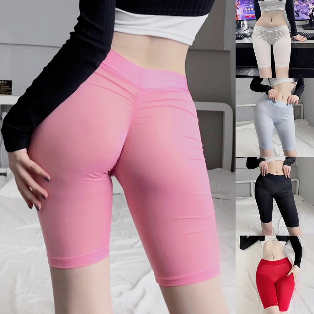 El equilibrio perfecto entre comodidad y estilo Pantalones cortos transparentes ligeros para mujer Los mejores adecuados como ropa de dormir con leggings finos