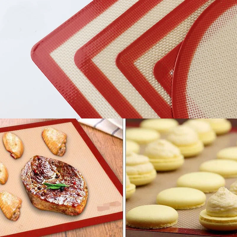 6 Pcs per Pack Reusable Non-Slip Silicone Baking Mat, Oven Liner Sheet, Food Grade, Reusable