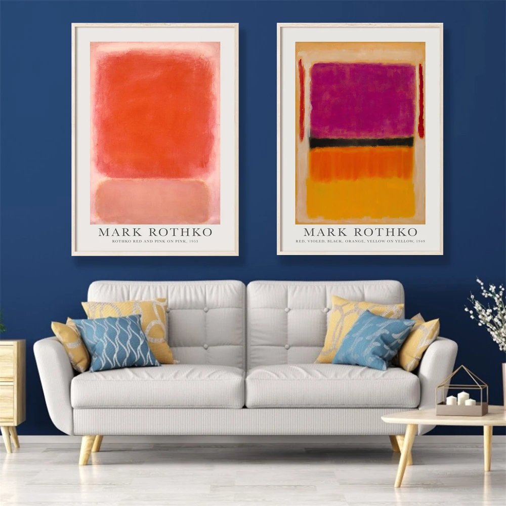 Abstract Canvas Paintings Mark Rothko Print Graffiti Minimalism Art Posters and Prints Wall Art Pictures for Living Room Cuad