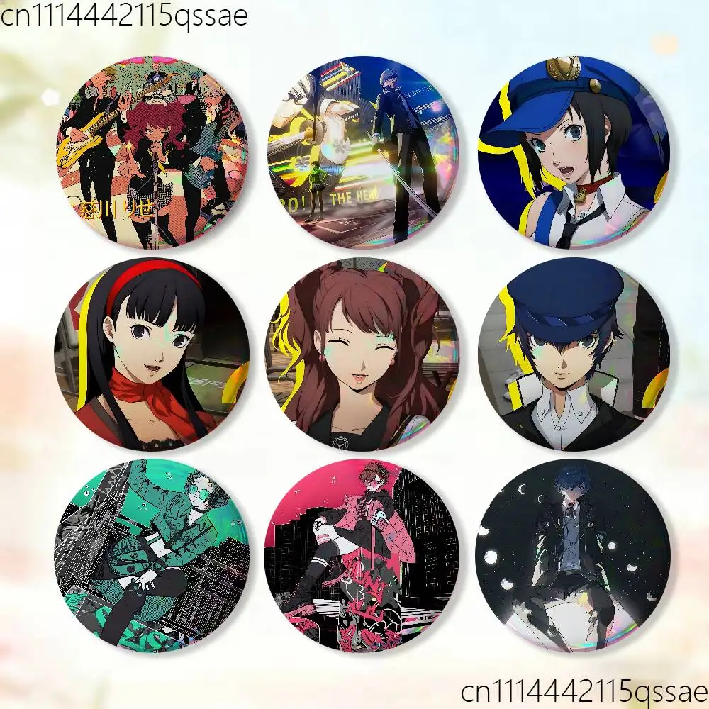 Anime P-Personas 4 Cartoon Enamel Pins Anime Game Character Brooches for Backpack Accessories Snap-in Badges