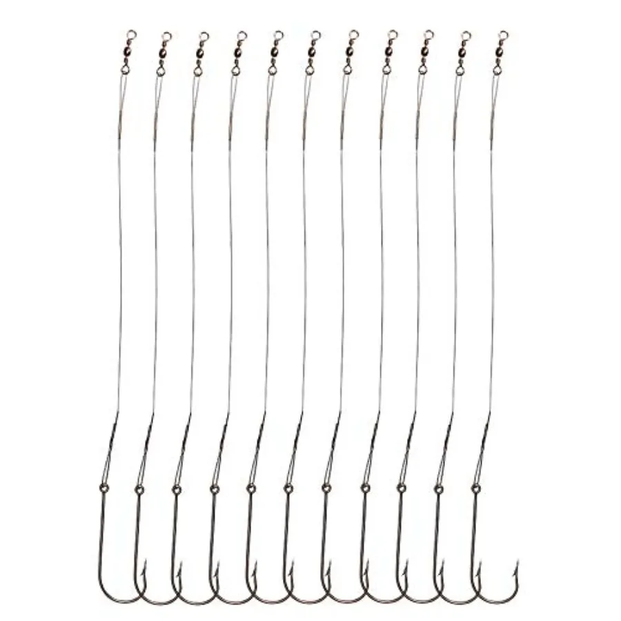 

20pcs/Pack Fishing Hook Rigs Nylon-Coated Fishing Line Leader with Stainless Steel Fishing Hook