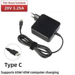 65W Type C 20V 3. 25a 45W Usb C Telefoon Pd Laptop Oplader Ac Adapter Voor Macbook Asus Zenbook Lenovo Dell Xiaomi Air Hp Sony