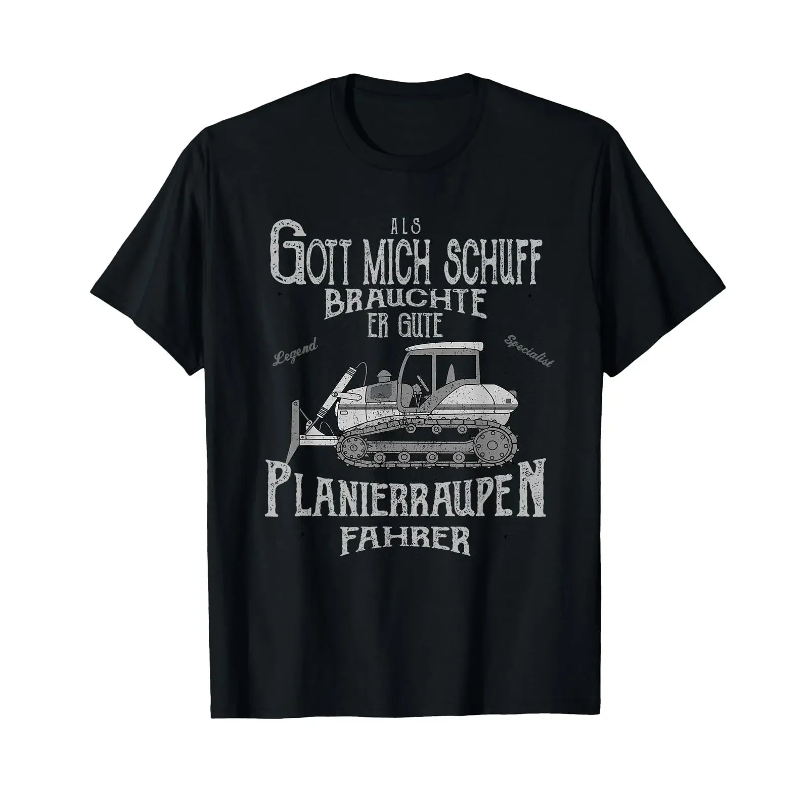 Men's Bulldozer Guide Construction Machine Road Builder T Shirt vintage Washed Versatile Top For Everyday Wear Slightly