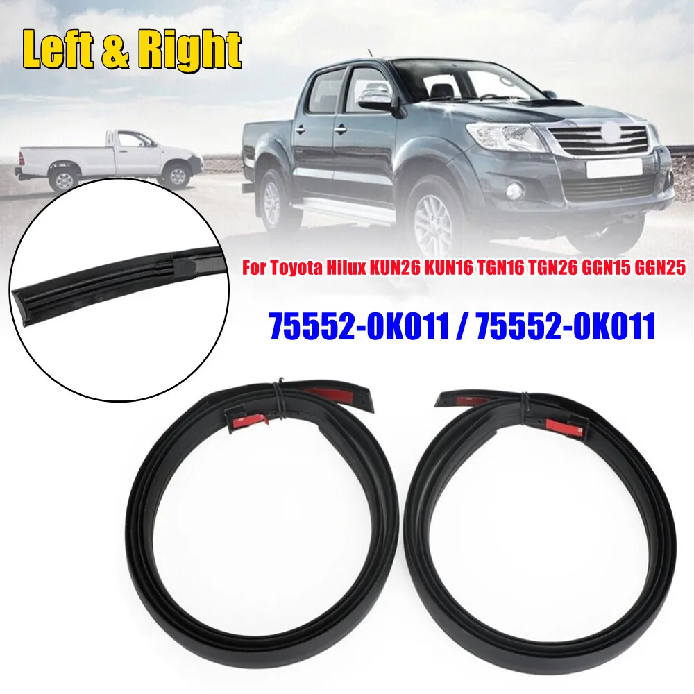 

75551-0K011 75552-0K011 For Toyota Hilux KUN26 KUN16 TGN16 TGN26 GGN15 GGN25 Roof Rubber Drip Side Finish Moulding Strips Trim